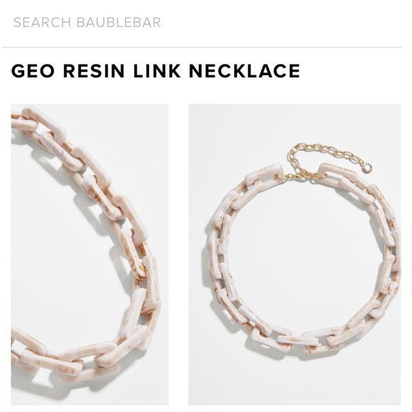 BaubleBar Jewelry - ☀️BaubleBar - NWT!!! GEO RESIN LINK NECKLACE